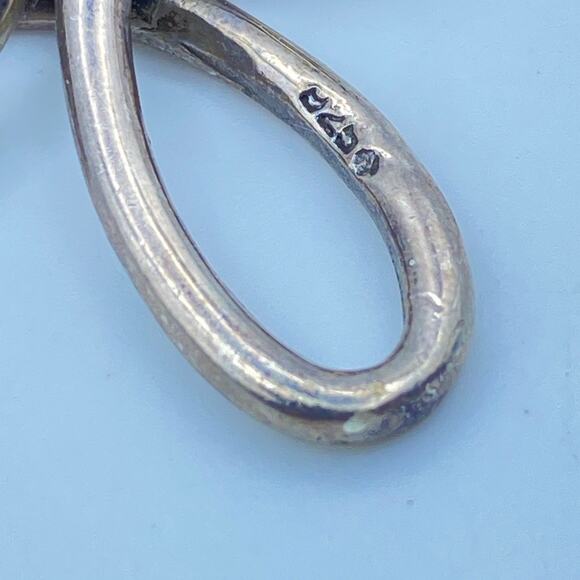 925 Sterling Silver INFINITY CROSS Pendant And Earrings Jewelry Set - Picture 6 of 6